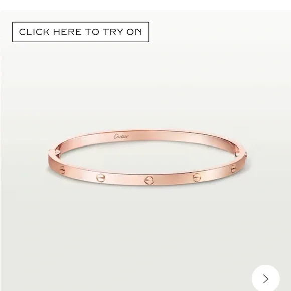 Cartier 18k Rose Gold Love Bracelet Small Model Size 16 - Picture 2 of 5